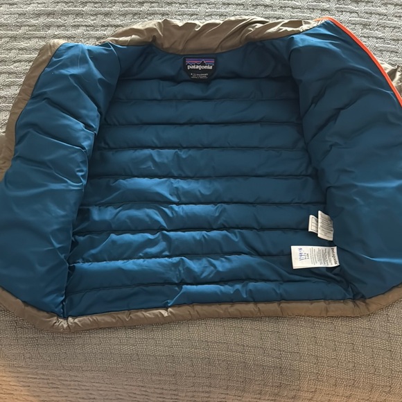 Patagonia Kids Puffer Jacket - Brown with Orange Accents - Picture 3 of 5